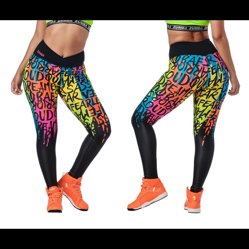 Zumba Dreamer V Waistband leggings, NWT